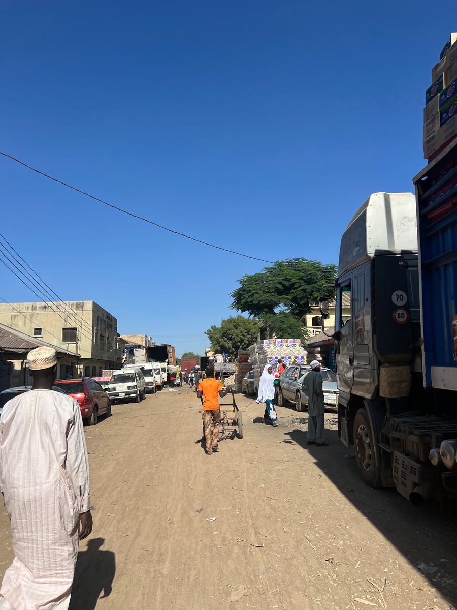 Commodity haulage at Singa Market, Kano